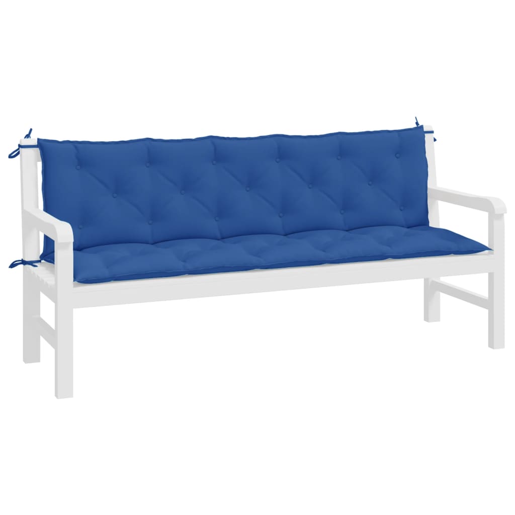 Tuinbankkussens 2 st 180x50x7 cm oxford stof blauw - AllerleiShop