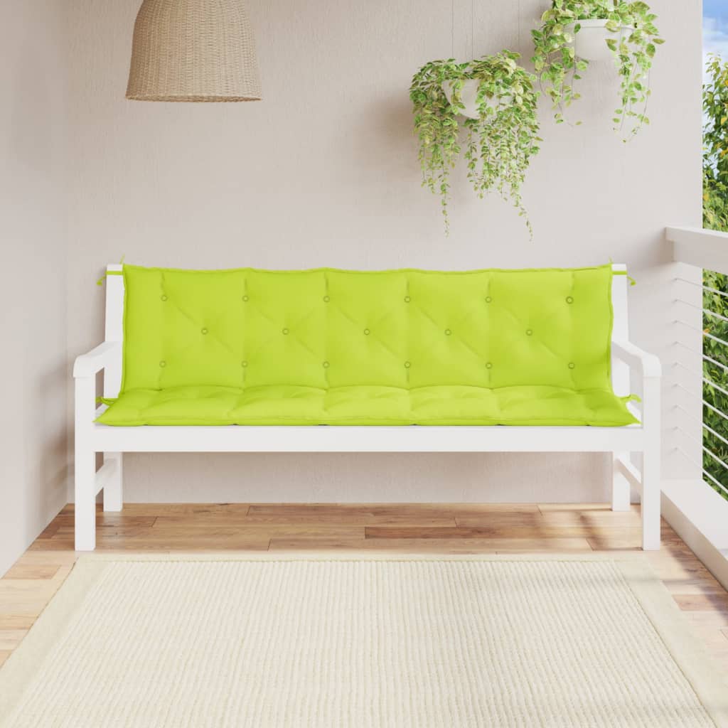 Tuinbankkussens 2 st 180x50x7 cm oxford stof heldergroen - AllerleiShop