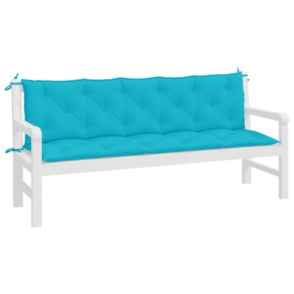 Tuinbankkussens 2 st oxford stof turquoise - AllerleiShop