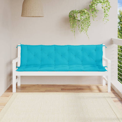 Tuinbankkussens 2 st oxford stof turquoise - AllerleiShop