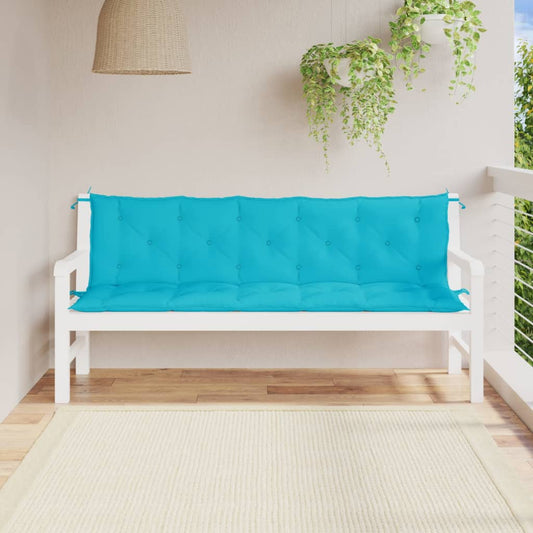 Tuinbankkussens 2 st oxford stof turquoise - AllerleiShop