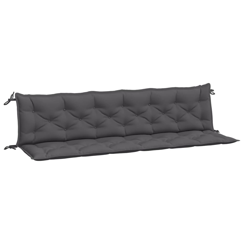 Tuinbankkussens 2 st 200x50x7 cm oxford stof antracietkleurig - AllerleiShop