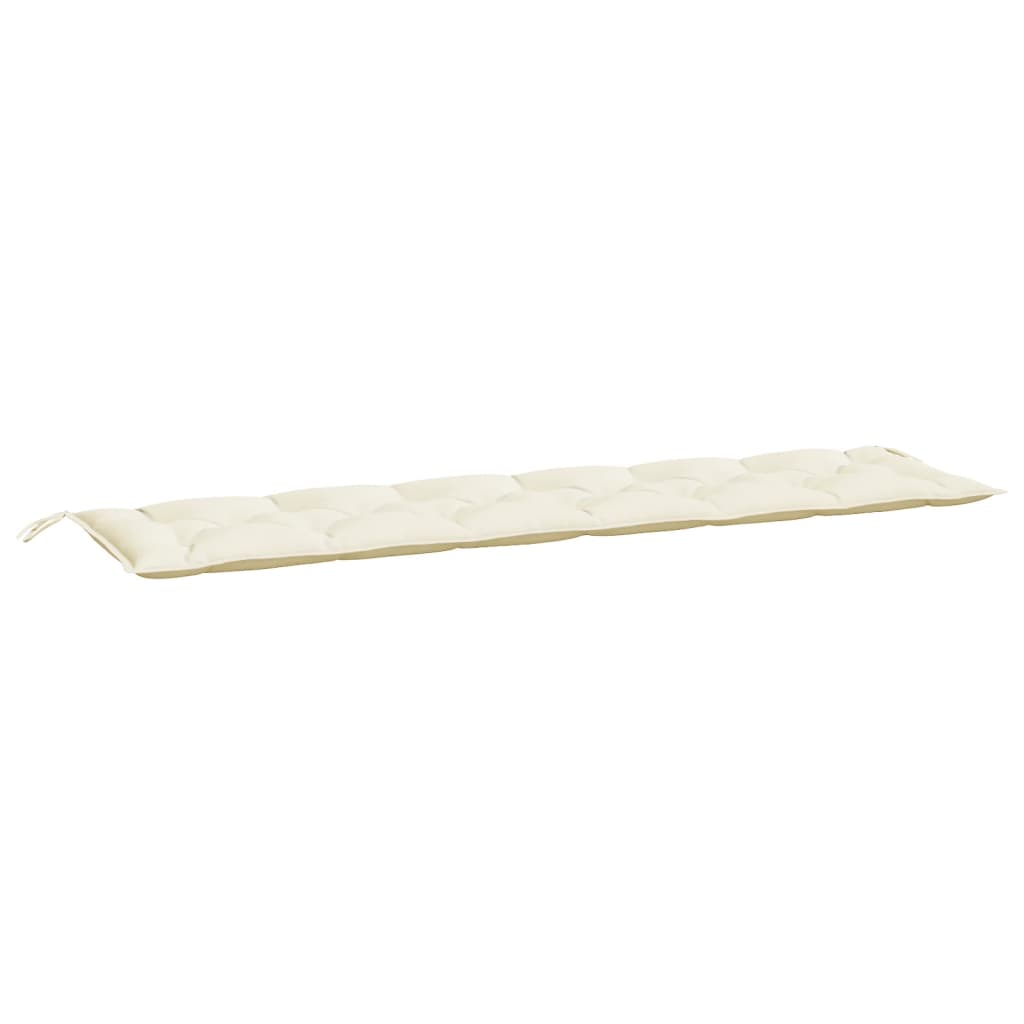 Tuinbankkussens 2 st 200x50x7 cm oxford stof crèmewit - AllerleiShop