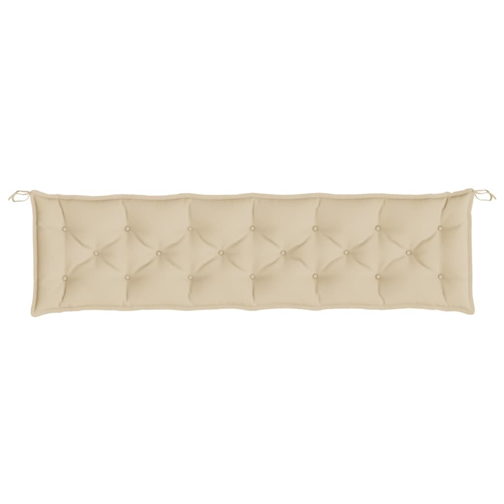 Tuinbankkussens 2 st 200x50x7 cm oxford stof beige - AllerleiShop