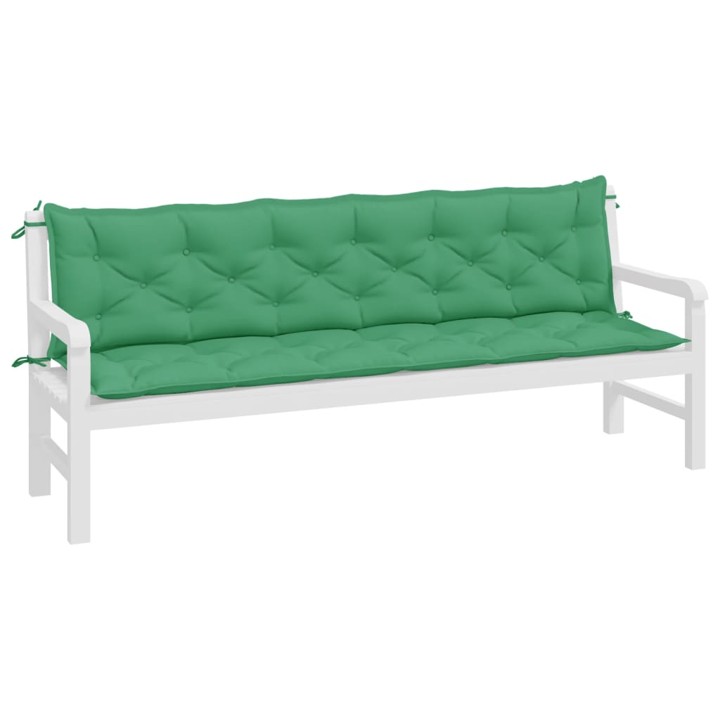 Tuinbankkussens 2 st 200x50x7 cm oxford stof groen - AllerleiShop