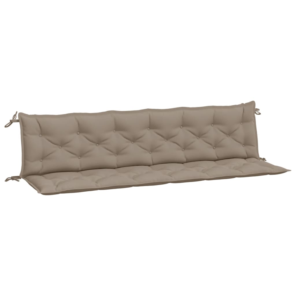 Tuinbankkussens 2 st 200x50x7 cm oxford stof taupe - AllerleiShop