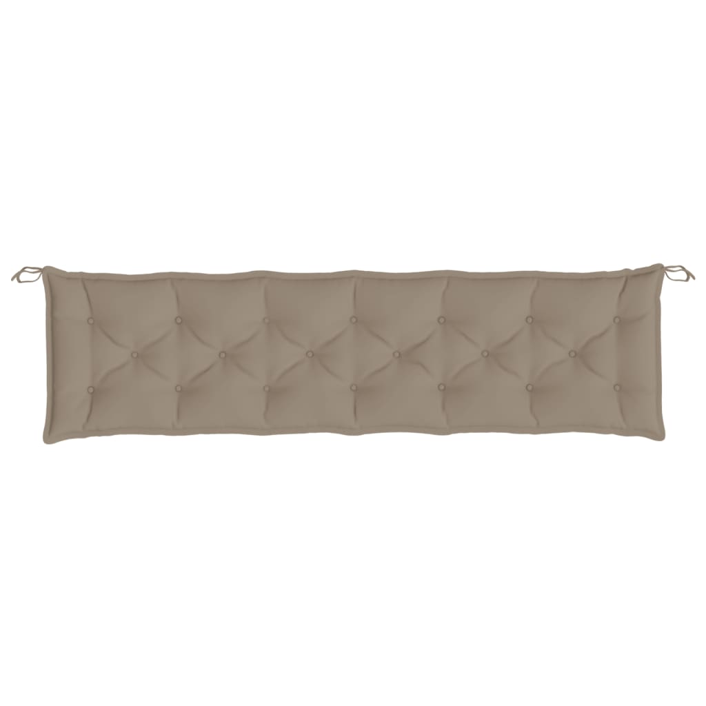 Tuinbankkussens 2 st 200x50x7 cm oxford stof taupe - AllerleiShop