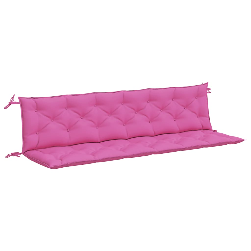 Tuinbankkussens 2 st 200x50x7 cm stof roze - AllerleiShop