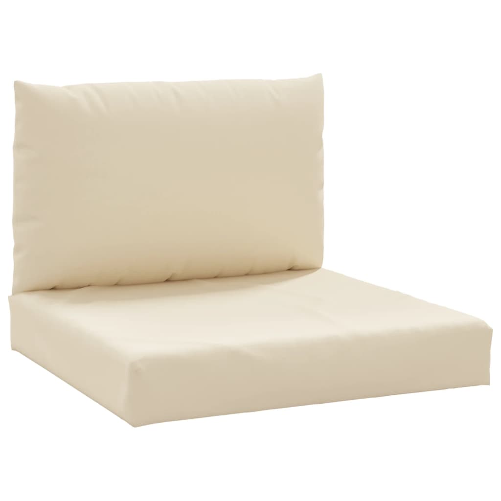 Palletkussens 2 st stof beige - AllerleiShop