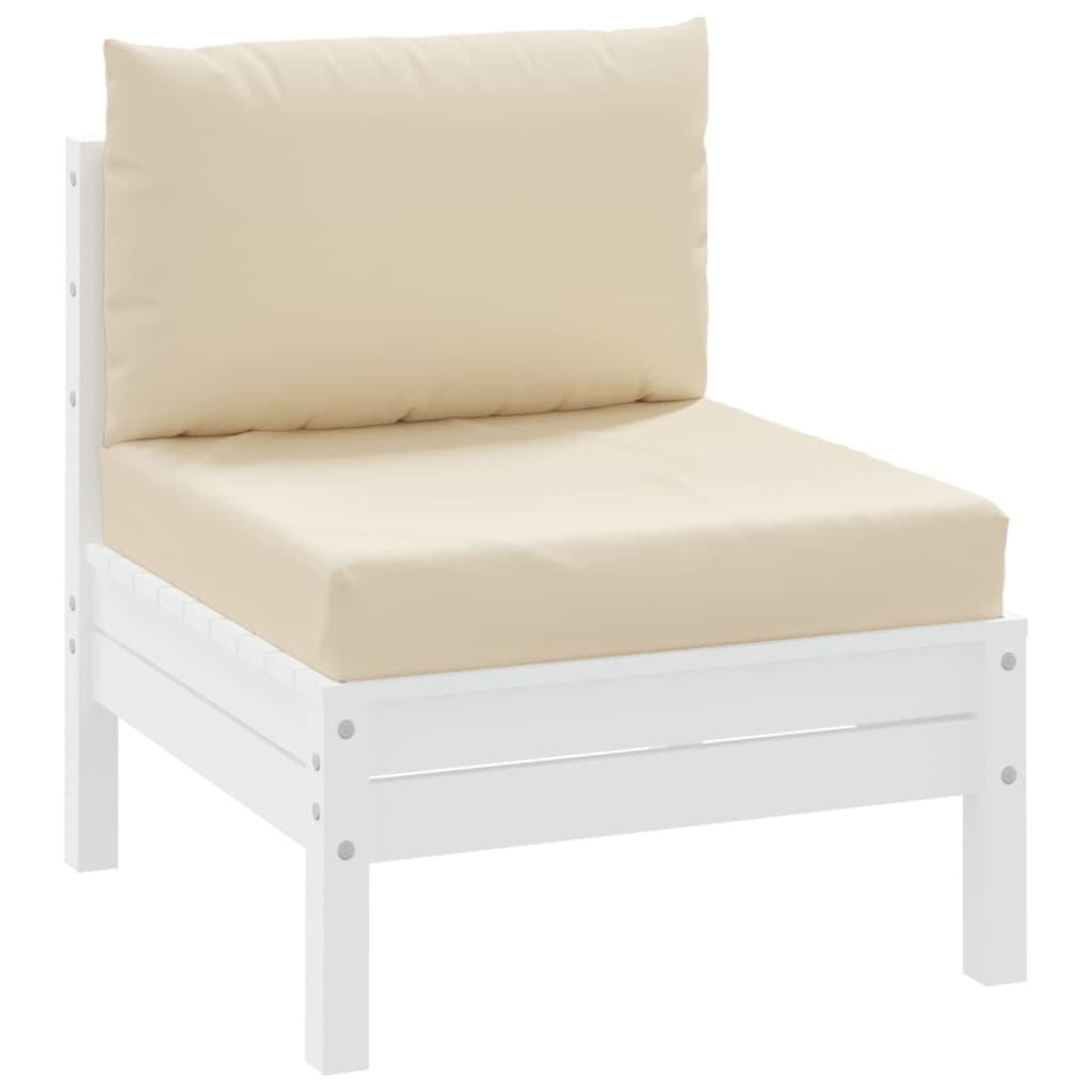 Palletkussens 2 st stof beige - AllerleiShop