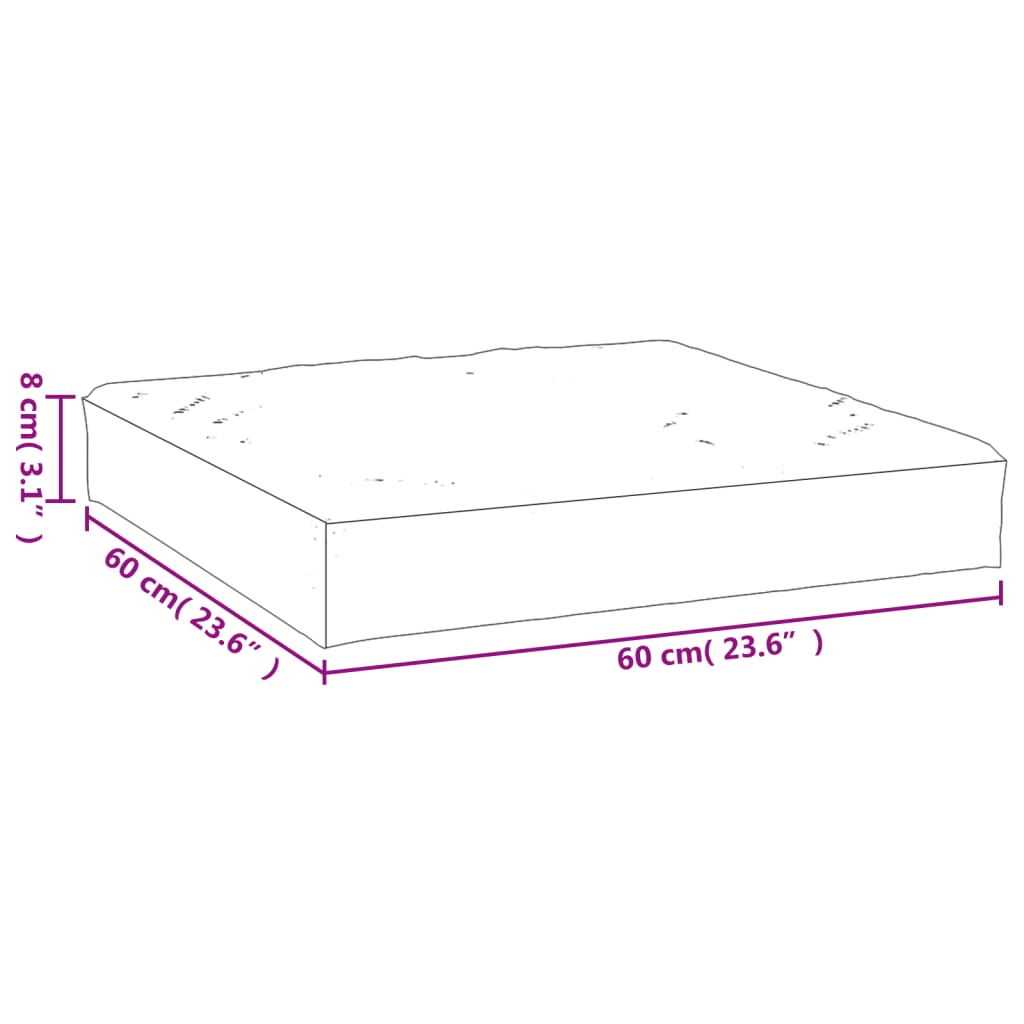 Palletkussen 60x60x8 cm oxford stof antracietkleurig - AllerleiShop