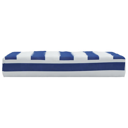 Palletkussen gestreept 60x60x8 cm oxford stof blauw en wit - AllerleiShop