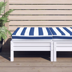 Palletkussen gestreept 60x60x8 cm oxford stof blauw en wit