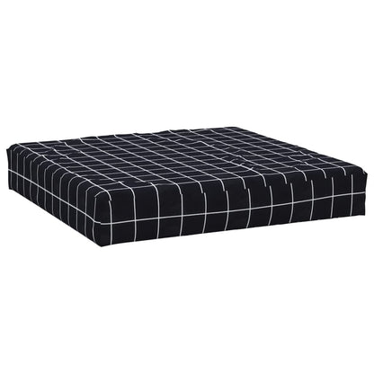 Palletkussen geruit 60x60x8 cm oxford stof zwart - AllerleiShop