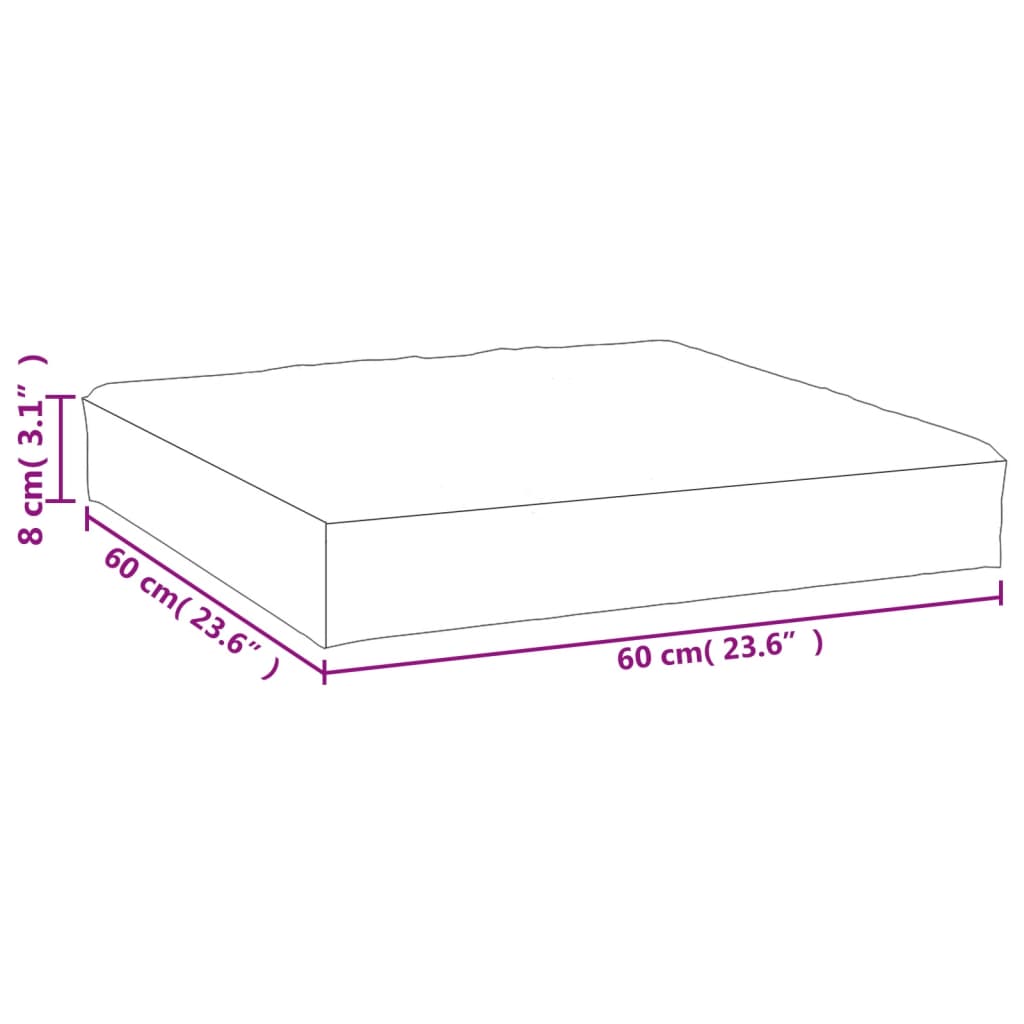 Palletkussen geruit 60x60x8 cm oxford stof zwart - AllerleiShop