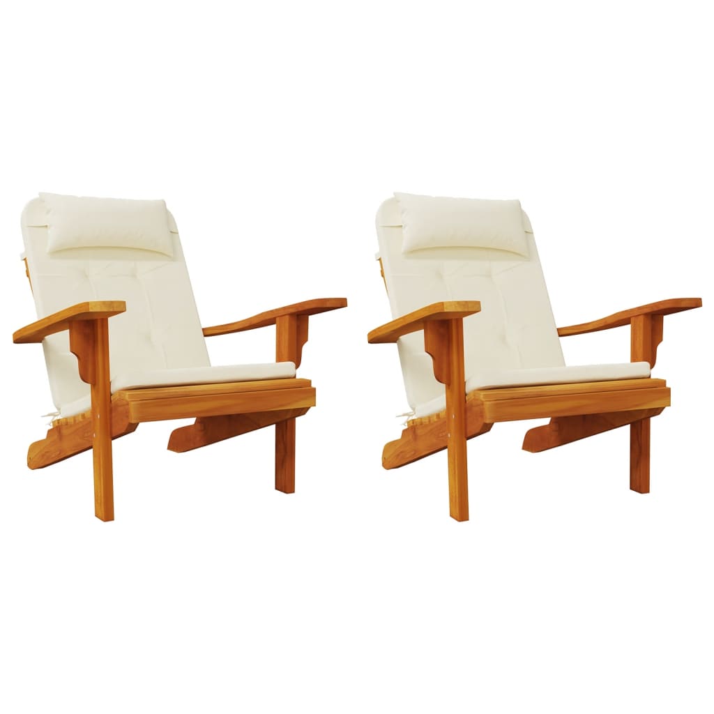 Stoelkussens 2 st Adirondack oxford stof crèmekleurig - AllerleiShop