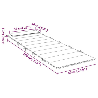 Ligbedkussen 180x60x3 cm oxford stof antracietkleurig - AllerleiShop