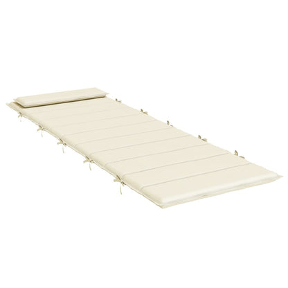 Ligbedkussen 180x60x3 cm oxford stof crèmekleurig - AllerleiShop