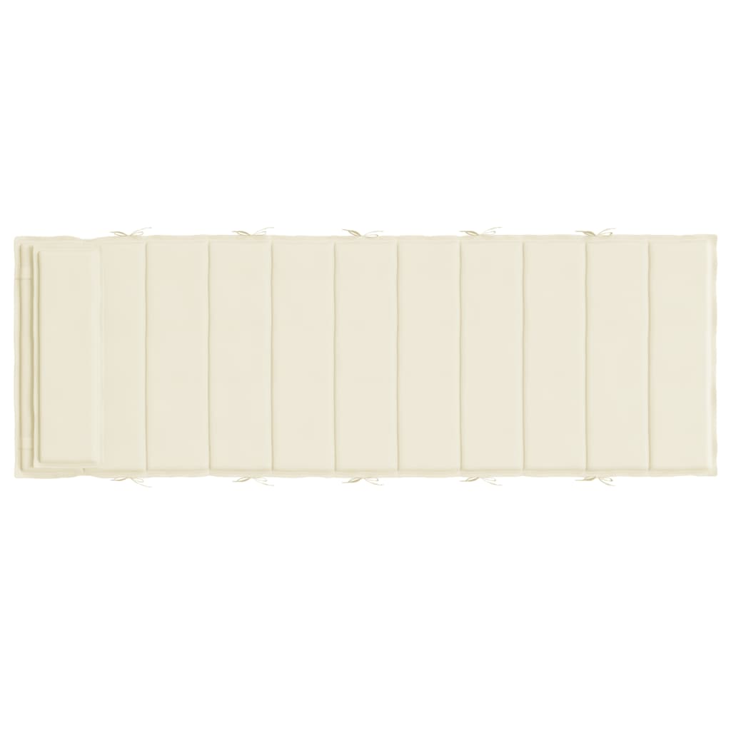 Ligbedkussen 180x60x3 cm oxford stof crèmekleurig - AllerleiShop