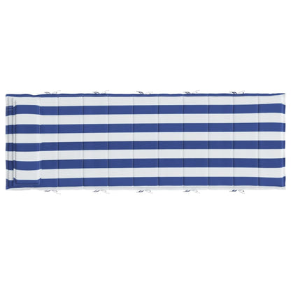 Ligbedkussen gestreept 180x60x3 cm oxford stof blauw en wit - AllerleiShop