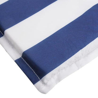 Ligbedkussen gestreept 180x60x3 cm oxford stof blauw en wit - AllerleiShop