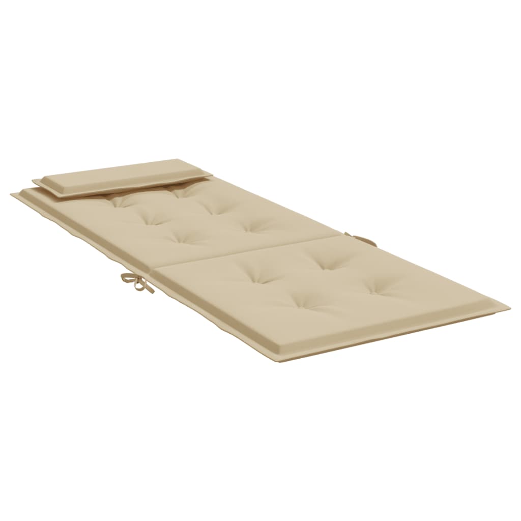 Stoelkussens 2 st hoge rug oxford stof beige - AllerleiShop