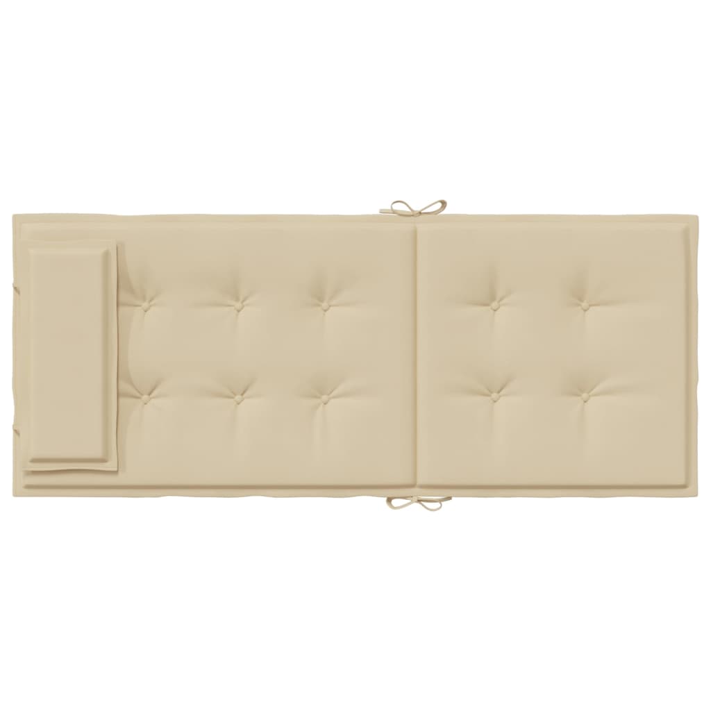 Stoelkussens 2 st hoge rug oxford stof beige - AllerleiShop