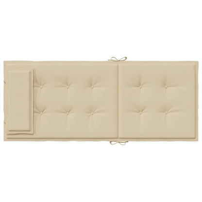 Stoelkussens 2 st hoge rug oxford stof beige - AllerleiShop