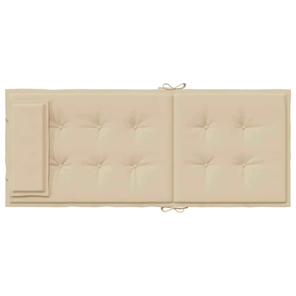 Stoelkussens 4 st hoge rug oxford stof beige - AllerleiShop