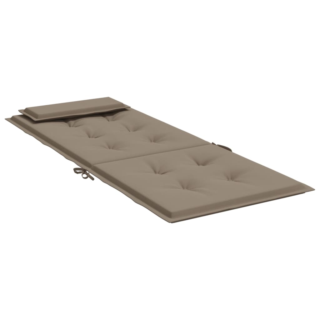 Stoelkussens 4 st hoge rug oxford stof taupe - AllerleiShop