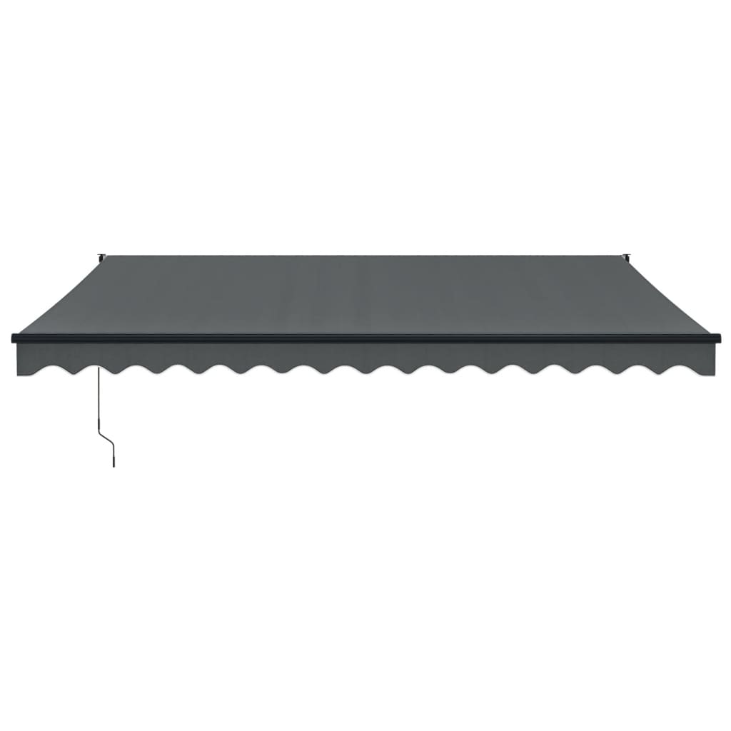 Luifel uittrekbaar 4x3 m stof en aluminium antracietkleurig