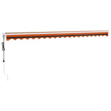 Luifel automatisch uitschuifbaar 5x3 m oranje en bruin