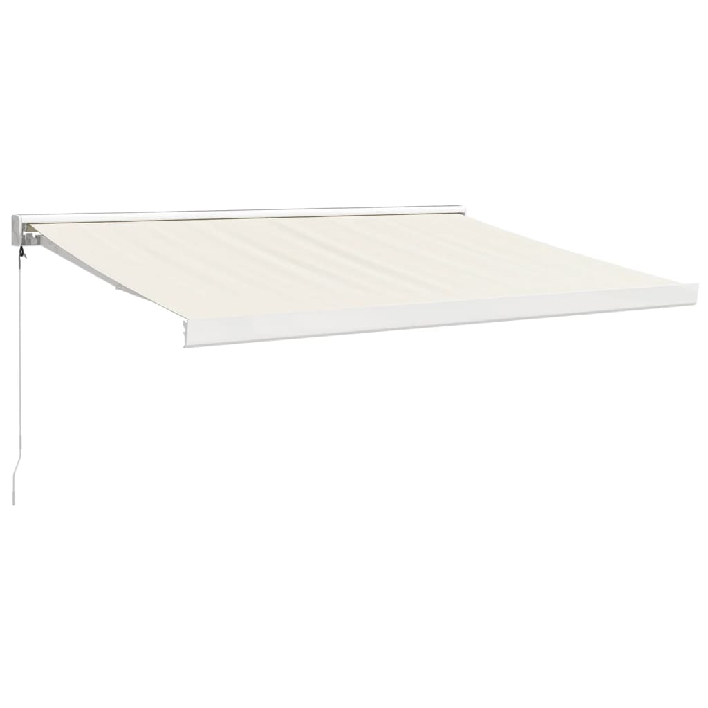 Luifel uittrekbaar 3x2,5 m stof en aluminium crèmekleurig
