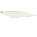 Luifel uittrekbaar 3,5x2,5 m stof en aluminium crèmekleurig