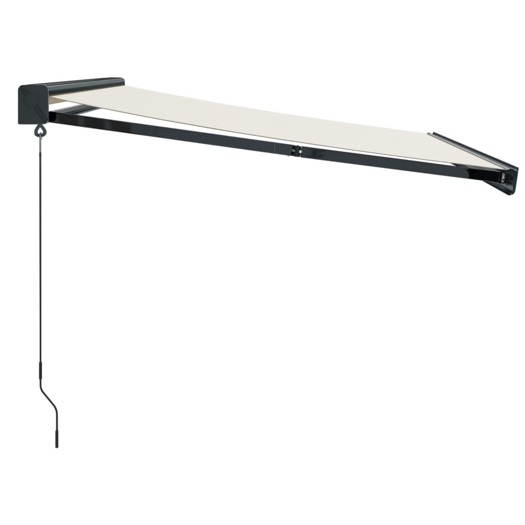 Luifel uittrekbaar 3,5x2,5 m stof en aluminium crèmekleurig
