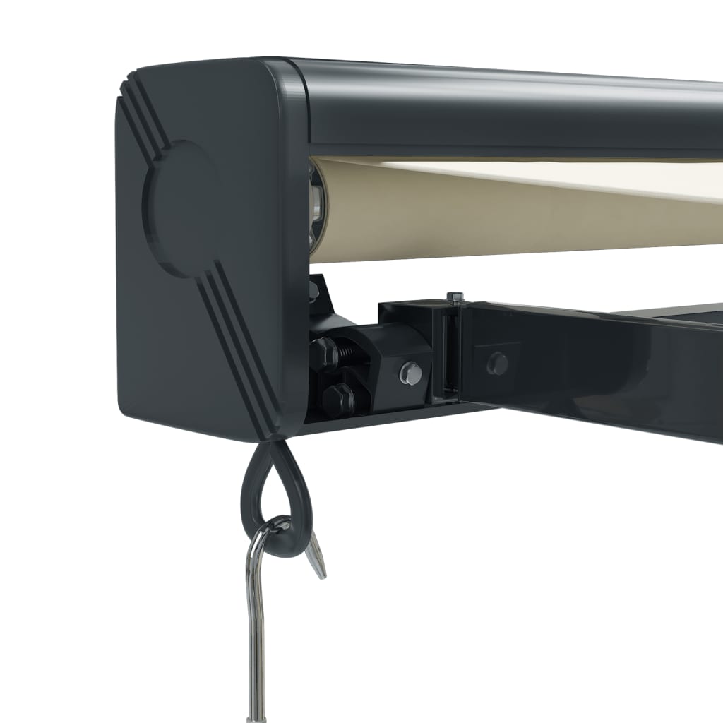 Luifel uittrekbaar 3,5x2,5 m stof en aluminium crèmekleurig