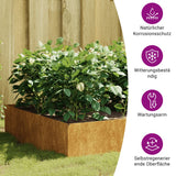 Plantenbak verhoogd 100x100x41 cm cortenstaal - AllerleiShop