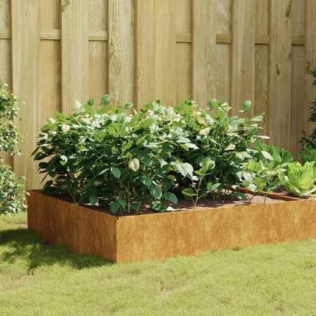 Plantenbak verhoogd 100x100x41 cm cortenstaal - AllerleiShop