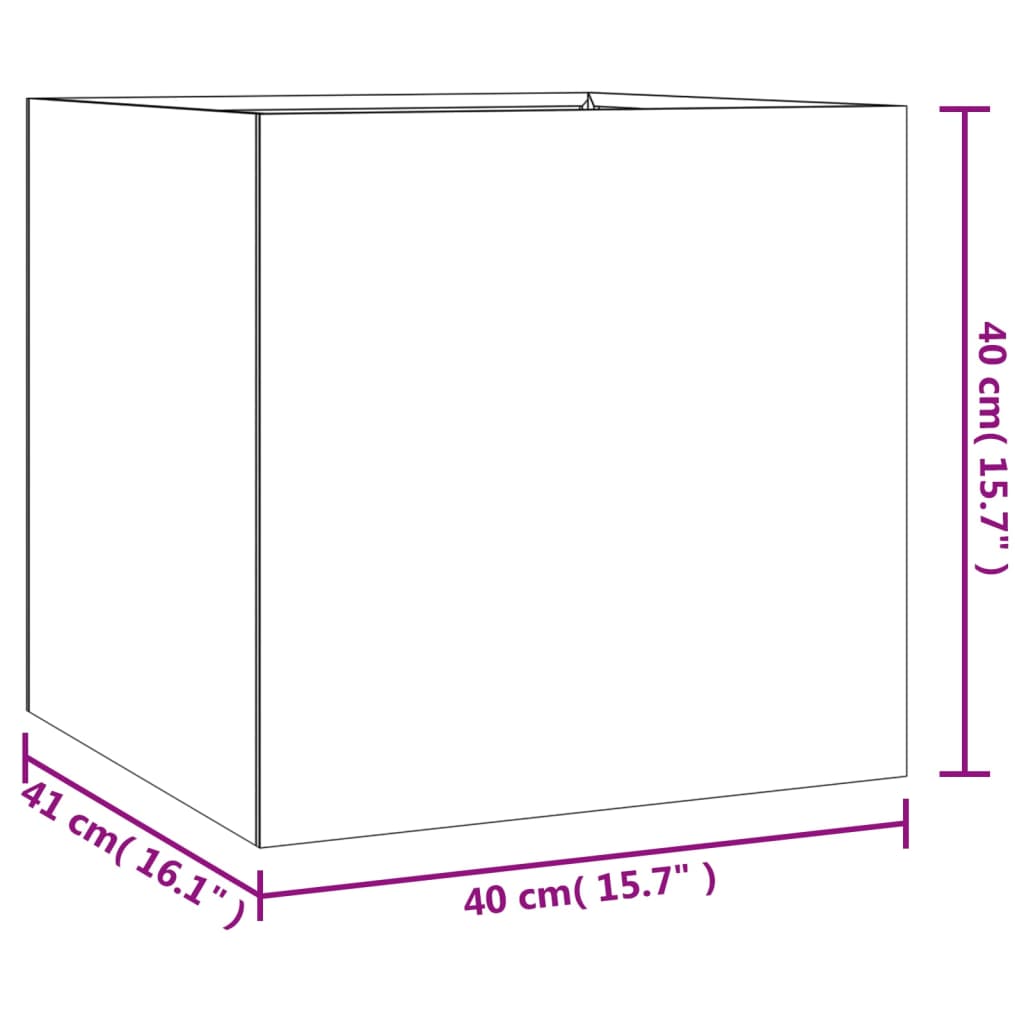 Plantenbak 40x41x40 cm cortenstaal - AllerleiShop