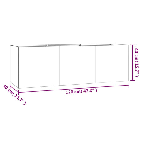 Plantenbak verhoogd 120x40x40 cm cortenstaal - AllerleiShop