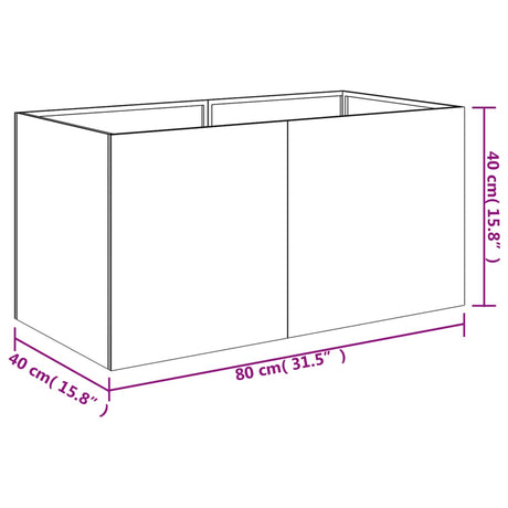 Plantenbak 80x40x40 cm cortenstaal - AllerleiShop