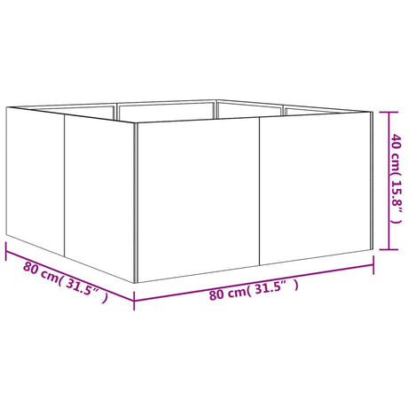 Plantenbak 80x80x40 cm cortenstaal - AllerleiShop