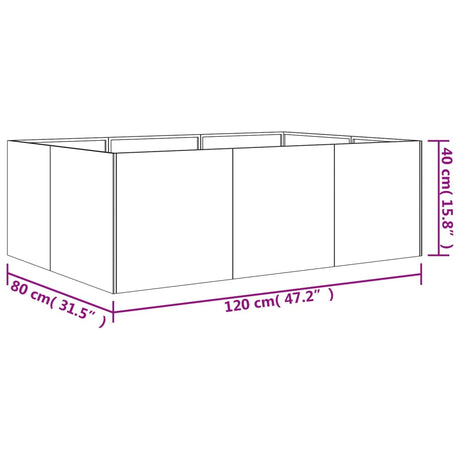 Plantenbak verhoogd 120x80x40 cm cortenstaal - AllerleiShop