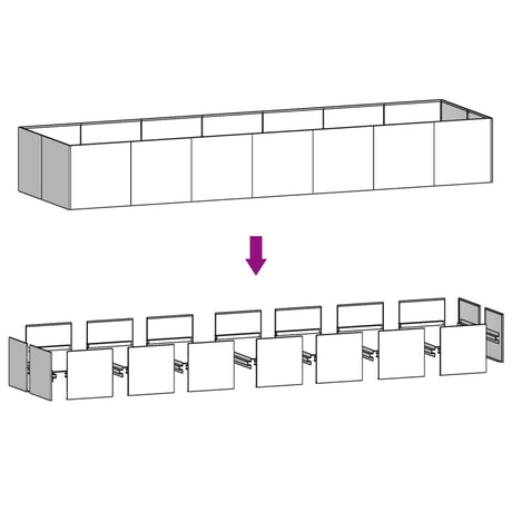 Plantenbak verhoogd 280x80x40 cm cortenstaal - AllerleiShop