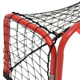 Hockeydoel met net 68x32x47 cm staal en polyester rood en zwart - AllerleiShop