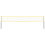 Badmintonnet 600x155 cm PE-stof geel en zwart