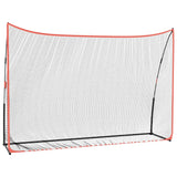 Golftrainingsnet 305x91x213 cm polyester zwart en rood - AllerleiShop