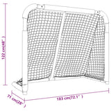 Hockeydoel 183x71x122 cm polyester rood en wit - AllerleiShop