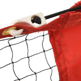 Tennisnet 300x100x87 cm polyester zwart en rood