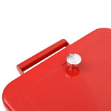 Koelbox op wielen 92x43x89 cm rood - AllerleiShop